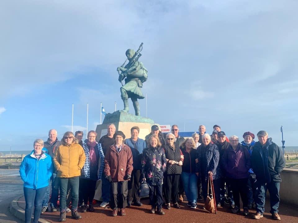 ToursSolway's tweet photo. More photos from our tour 2yrs ago when we paid our respects to our British, and specifically our Scottish, Regiments and heroes that fought on D Day and across Europe. We laid a poppy spray on Sword Beach where One of our guests dad had landed in 1944.
#SolwayBattlefieldsTours https://t.co/xAI53ObNET