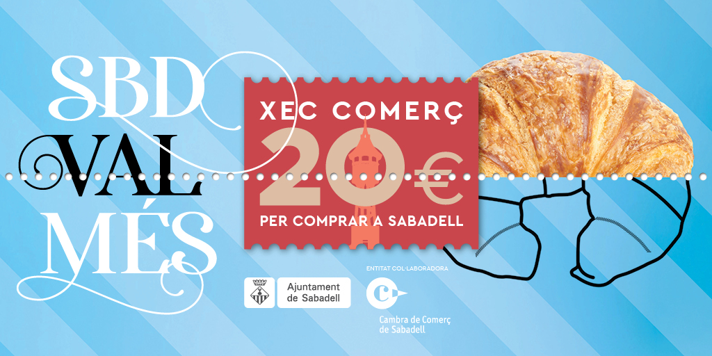 Aj_Sabadell's tweet photo. 🎟️ 𝗖𝗼𝗻𝗲𝗶𝘅𝗲𝘀 𝗲𝗹 𝗫𝗲𝗰 𝗖𝗼𝗺𝗲𝗿𝗰̧ 𝗽𝗲𝗿 𝗰𝗼𝗺𝗽𝗿𝗮𝗿 𝗮 #𝗦𝗮𝗯𝗮𝗱𝗲𝗹𝗹?🛍️

🔸Cada llar disposa de 20€ per comprar a comerços de la ciutat

📅Del 4 d'octubre al 6 de novembre

 📲SBD𝗩𝗔𝗟MÉS 🛍️
🌐 https://t.co/FjWZCiUZcp

#SBDVALMÉS #XecComerç #RumbAlfutur https://t.co/MuFJWjEep4