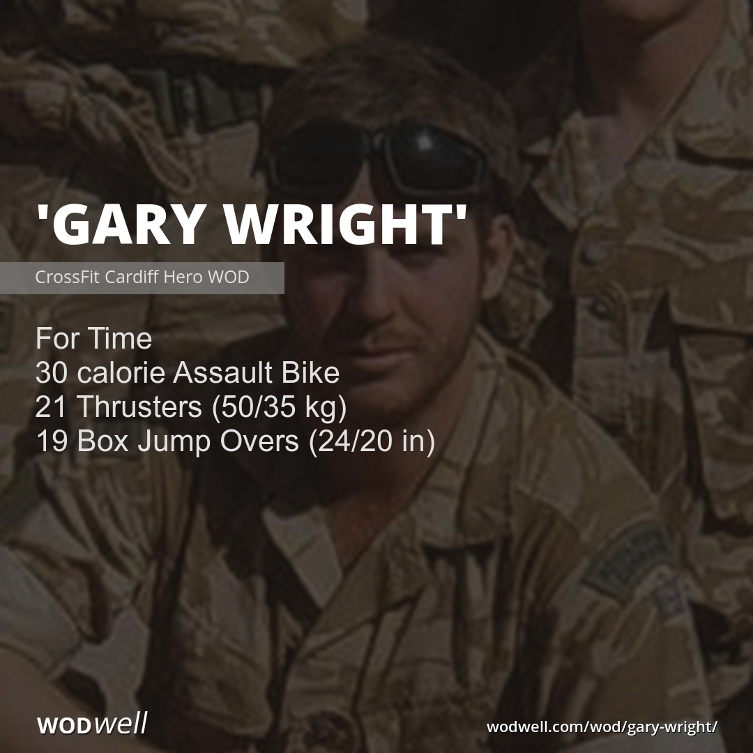 Dedicated to British Royal Marine Gary Wright, 45 Commando Royal Marines, who died as a result of injuries sustained while he was patrolling in Afghanistan on Oct. 19, 2006 - 5 years ago: wodwell.com/wod/gary-wrigh…

#herowod #crossfitcardiff
