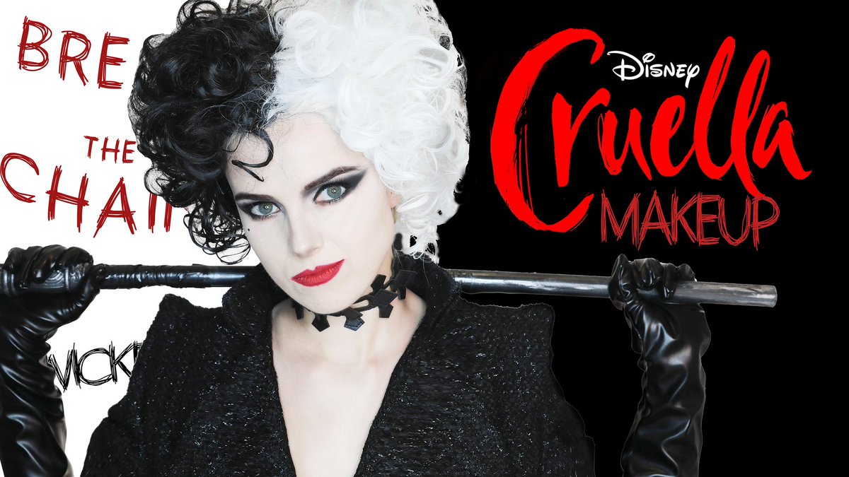 CRUELLA makeup tutorial up on my channel! Also sharing the actual makeup products they used in the movie!!  Link: youtu.be/5L22Nbwi-qU #youtubechannel #cruella #halloweenmakeup <a href="/YouTube/">YouTube</a>