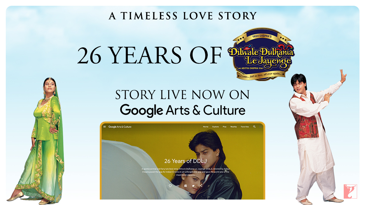 An iconic love story that changed the definition of love 💕 #26YearsOfDDLJ 
Know more: bit.ly/3BHpUzk
@googlearts |@GoogleIndia |  #GoogleArtsandCulture