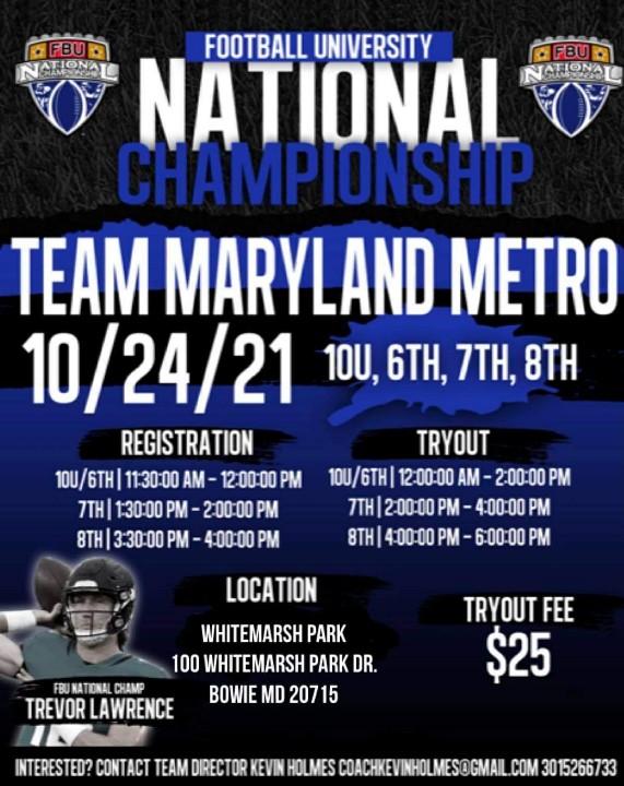 TeamMdMetro's tweet photo. It is that time of year again. Will we see you come to represent your state as #OneMaryland and take football down to the #SunshineState 

Lets get locked and loaded
Share this and look forward to the dogs showing up. #tmm #marylandmetro #maryland #metroboomin https://t.co/gte9lJ5iNb