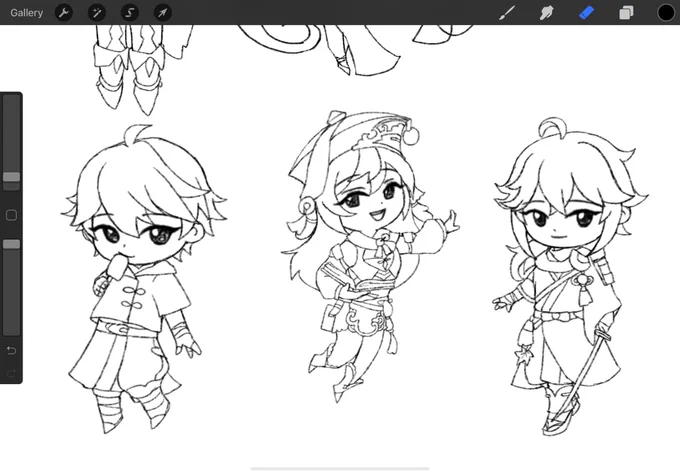 more cheebs! 💕 suggest genshin characters and i'll draw them, i want to get better! https://t.co/r2JfTove11 