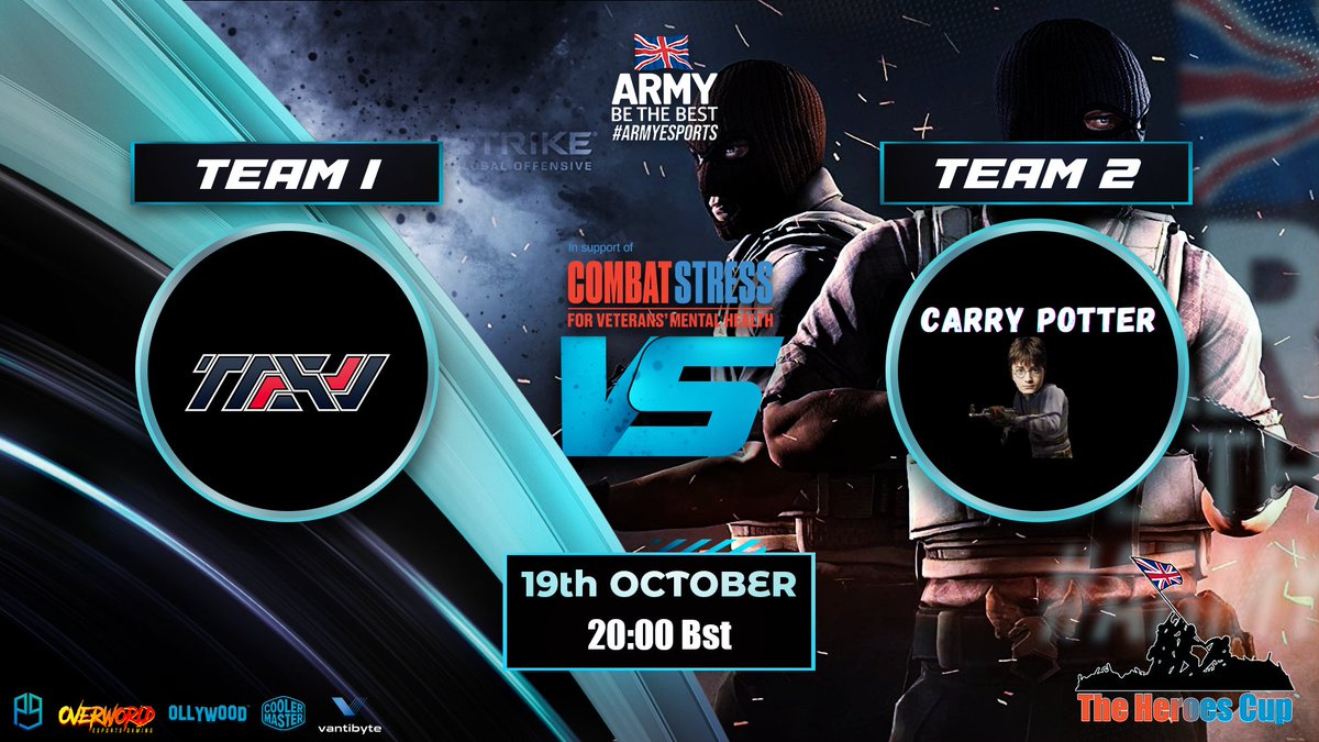 BritArmyesports's tweet photo. 📆Day 7

Tonight see's the conclusion of the group stages for @CSGO - as well as another @RocketLeague match!

Who do you want to see play VS each other in the double elimination first round?

Watch live from 1800 at https://t.co/PWAivh1vfc

#rocketleague
#CSGO 
#armyesports https://t.co/wvCbPagIqb