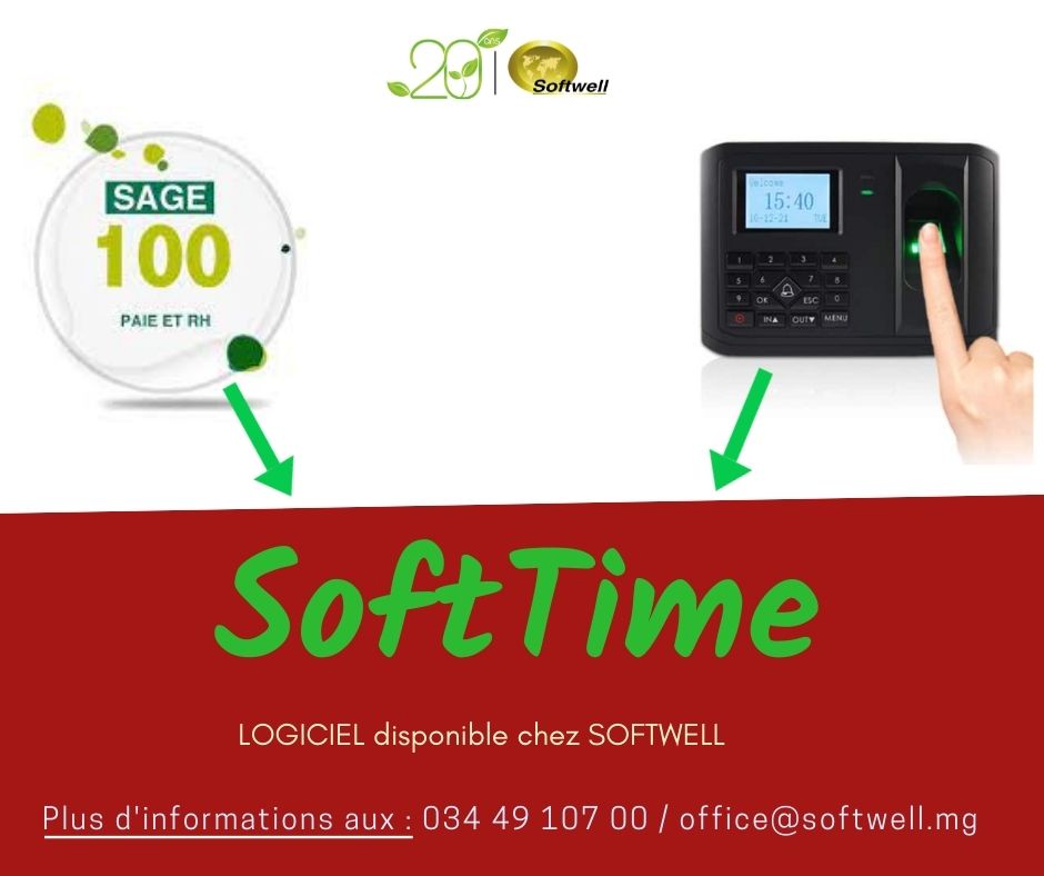 SoftwellMada's tweet photo. 🧐 SoftTime, une application performante reliant la pointeuse biométrique et le logiciel de gestion de la paie au sein de votre entreprise 
😊 👉 Disponible auprès de Softwell https://t.co/5HXI2UAo4w
