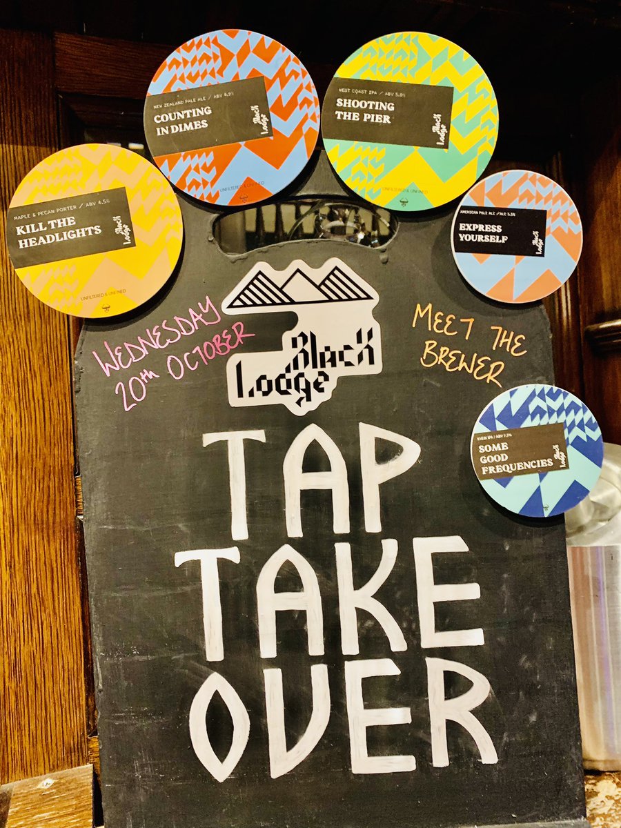 KingGrimlock's tweet photo. Tap takeover with @BlackLodgeBrew tomorrow! Very excited to try these πΊπ»πΊπ»πΊ #allhailtotheale #BridgeHotel https://t.co/HlqTceouov