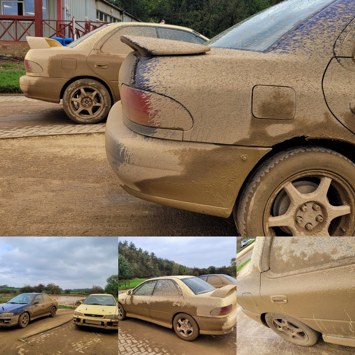 mclaren0260's tweet photo. A rather muddy and very slippery day here @silverstonerall 

#BARSinstructor #skids #muddy #subaruimpreza #rally https://t.co/KeEOTEJpYk