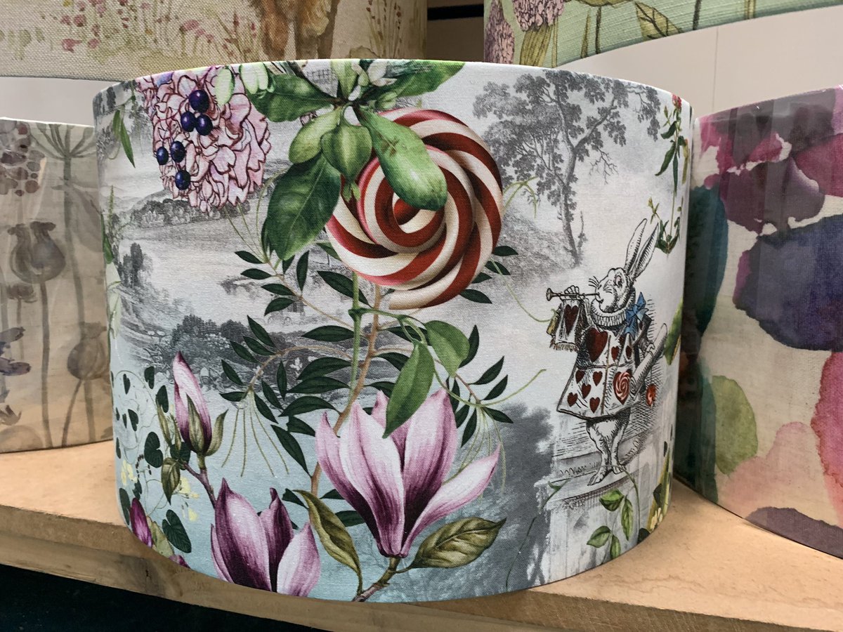jengupholstery's tweet photo. I was shop sitting last week and kept  myself occupied in the quiet spells making lampshades 💛 all available to purchase from Deeside DIY Supplies💡💡 https://t.co/44is55knfs