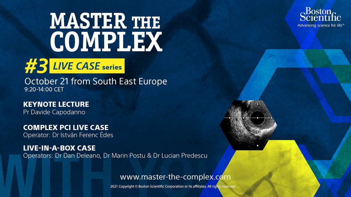 incathlab's tweet image. 📅 Get ready for the 3rd event of The Master The Complex Live Case Series on October 21st from South East Europe &amp;amp; Israel
 
Register for free : bit.ly/Master-the-com…
 
In collaboration with @BSC_EU_Heart. 
 
#masterthecomplex #cardiology #bifurcation #surgery #pciprocedures
