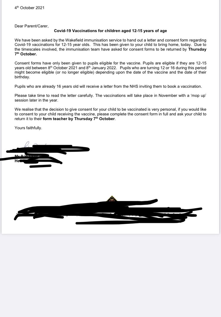 @Jamie__andrews_ @Iconoclast1982 @StopNWO666 At My kids school they can have it (mine aren’t) if they turn 12 between 8/10/21 and 8/01/22. That’s if I’ve read the letter correctly anyway