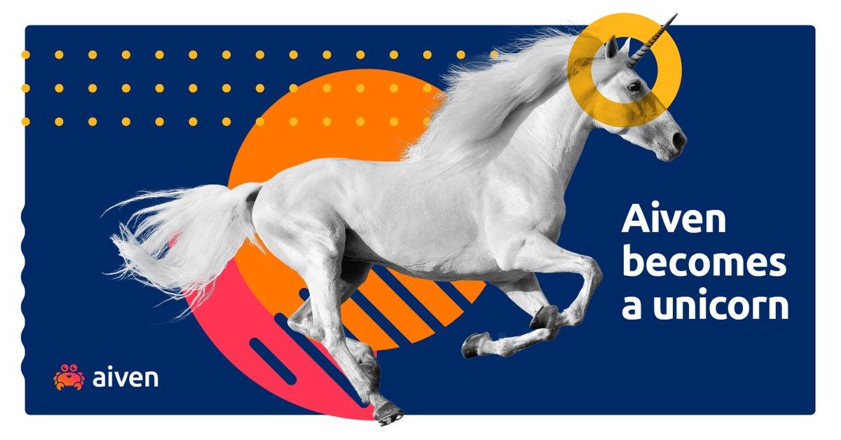 Aiven (@aiven_io) on Twitter photo Big news! We're a unicorn! 🦄
We just announced a $60m extension to our Series C funding, and a new valuation of $2B - making Aiven the latest Nordic #unicorn. 🎉
Our CEO <a href="/OskariSaarenmaa/">Oskari Saarenmaa</a> shares his thoughts & what this means for Aiven: aiven.io/blog/raising-a…
#data #cloud Big news! We're a unicorn! 🦄
We just announced a $60m extension to our Series C funding, and a new valuation of $2B - making Aiven the latest Nordic #unicorn. 🎉
Our CEO <a href="/OskariSaarenmaa/">Oskari Saarenmaa</a> shares his thoughts & what this means for Aiven: aiven.io/blog/raising-a…
#data #cloud