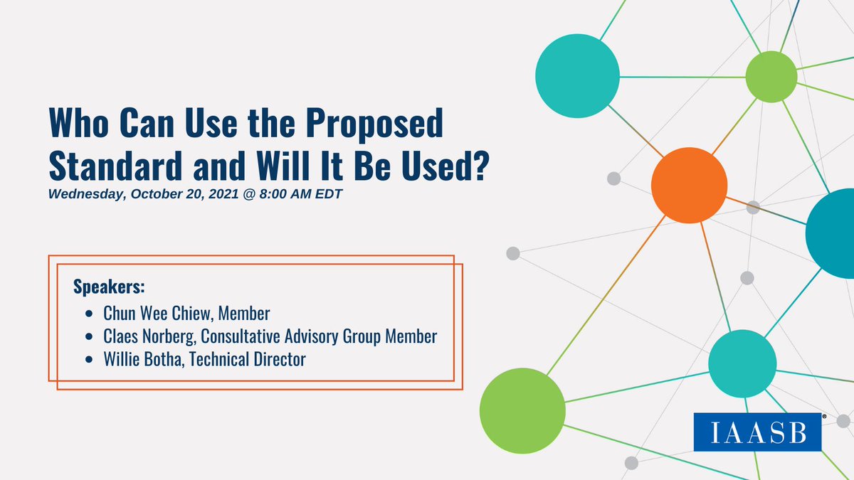 Join us tomorrow, Oct 20, at 8 am ET for our 2nd LinkedIn Live discussing our proposed new standard for audits of less complex entities. We’ll cover who can use the standard, if it will be used &amp; how it may be received by financial statement users. ow.ly/5dBe50GrDVm