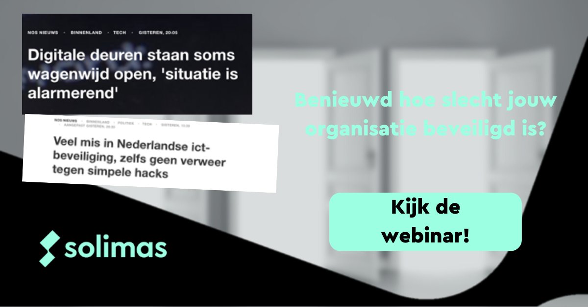 #Cybersecuritymonth Benieuwd hoe slecht jouw organisatie beveiligd is?

Breng je beveiliging naar een hoger niveau! Kijk de webinar "Integrale security aanpak"!

#cybersecurity
hubs.la/H0ZDs_F0