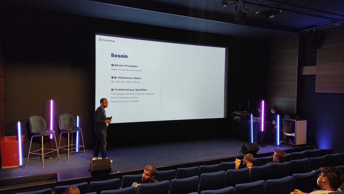 RobinFS2's tweet image. En live du #PSD2021 , @01Boubker nous présente la librairie de test pour Prestashop !