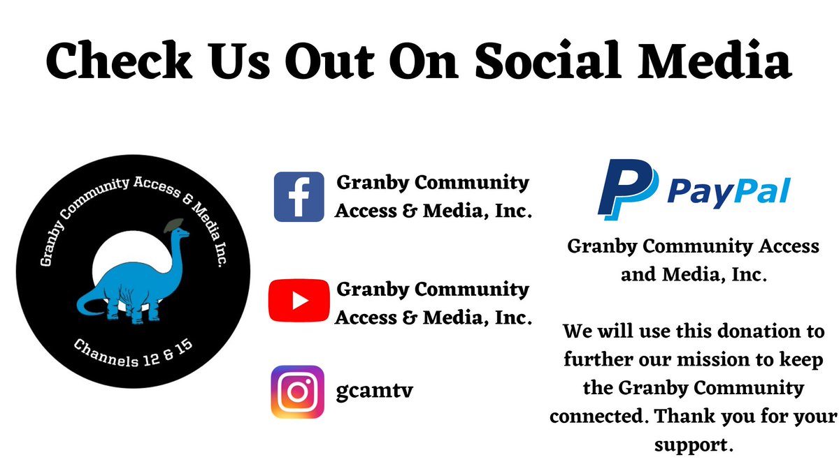 gcamtv's tweet photo. Good morning Granby! We apologize for not uploading this yesterday we ran into technical difficulties. Here are the event's we'll be covering this week. As always, thank you everyone for your support. 
https://t.co/v6j7IWjgkQ https://t.co/e8e6lYa8fD
