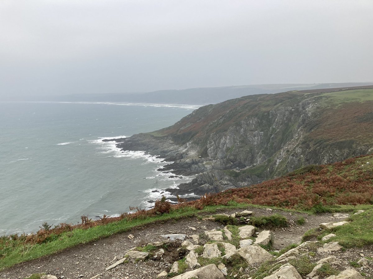 BishGloucester's tweet photo. Bracing walk to #RameHead https://t.co/kR44jNCEOR