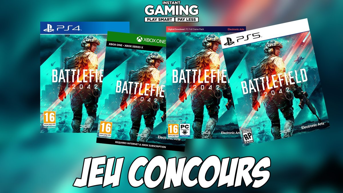 Heykatoff's tweet photo. [JEU CONCOURS]

Avec @InstantGamingFR on vous fait gagner une clé Battlefield 2042 sur la plateforme de votre choix ! 😍

➡️ Pour jouer :

- RT ce tweet
- Follow @LilianBianco et @InstantGamingFR 

⌛️ TAS le 22 à 15h ! https://t.co/PxUWLx1C6j