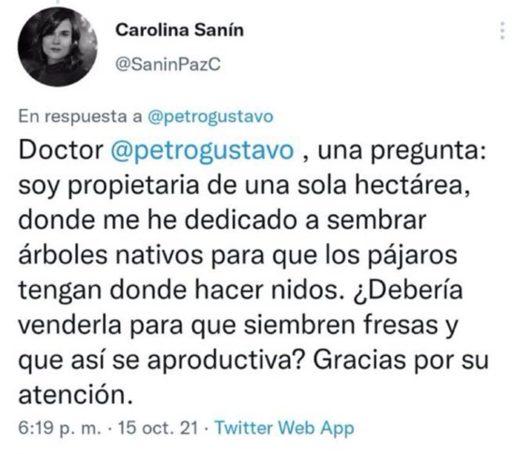 Ahora la intelectual se cree latifundistas por tener un lote, que nivel de debate