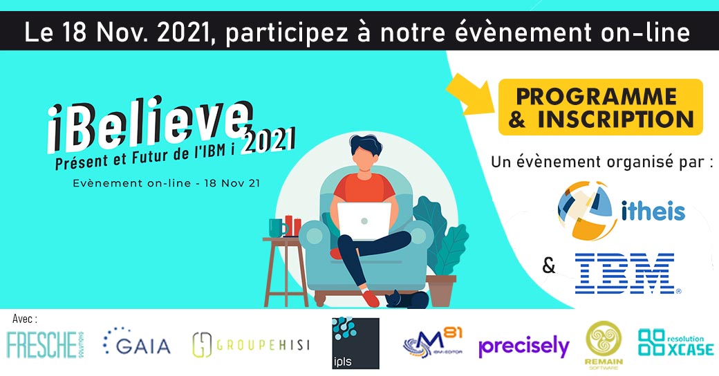 itheis_IBMi's tweet image. #iBelieve2021-18 NOV : Présent et Futur de l&apos;#IBMi : le programme est en ligne et vous pouvez vous inscrire à l&apos;événement =&amp;gt;ibelieve2021.fr
21 conférences d&apos;experts réunis lors de cet évènement on-line unique à destination des DSI et Responsables Techniques sur IBM i