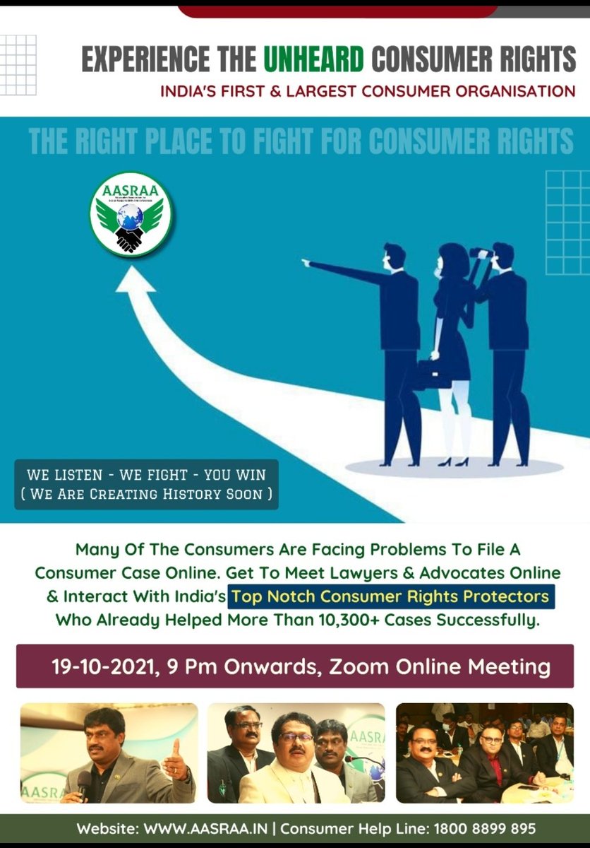 d_aasraahyd's tweet photo. A Cordial Invite To All Consumers To Attend The Meeting.
#ConsumerRights #ConsumerAwareness #Aasraa #ConsumerDemocracy https://t.co/eM4gv7YISI