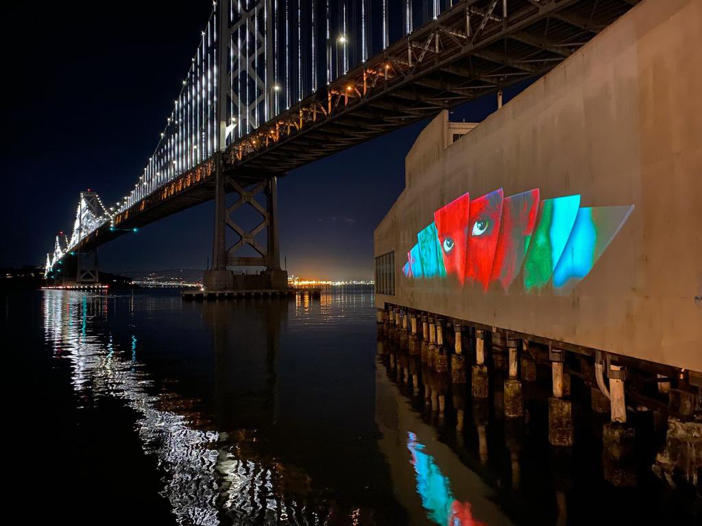 OnChainMonkey's tweet photo. A preview image of what will be projected at @COP26 and what was just projected on SF City Hall!  @OnChainMonkey raising awareness and funds for important causes. Join us at https://t.co/KP4Tigwd8e! More info on team and investors at https://t.co/EevA7DSbbA #MonkeySignal https://t.co/3AawNzWv4P