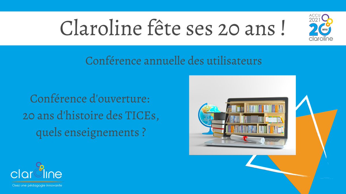 Claroline Connect (@lmsclaroline) on Twitter photo #ACCU2021 Claroline fête ses 20 ans ! Venez le célébrer avec nous. Lors de la conférence d'ouverture <a href="/mlebrun2/">Marcel Lebrun</a>, <a href="/batier/">Batier Christophe</a>, <a href="/jpberthet/">Jean-Pierre Berthet</a>, <a href="/philmercen/">Philippe Mercenier</a> & <a href="/LaurentGruber/">Laurent Gruber</a> partageront 20 ans d'histoires des TICEs et les enseignements à en tirer.
Inscription ? -> bit.ly/accu2021-inscr… #ACCU2021 Claroline fête ses 20 ans ! Venez le célébrer avec nous. Lors de la conférence d'ouverture <a href="/mlebrun2/">Marcel Lebrun</a>, <a href="/batier/">Batier Christophe</a>, <a href="/jpberthet/">Jean-Pierre Berthet</a>, <a href="/philmercen/">Philippe Mercenier</a> & <a href="/LaurentGruber/">Laurent Gruber</a> partageront 20 ans d'histoires des TICEs et les enseignements à en tirer.
Inscription ? -> bit.ly/accu2021-inscr…