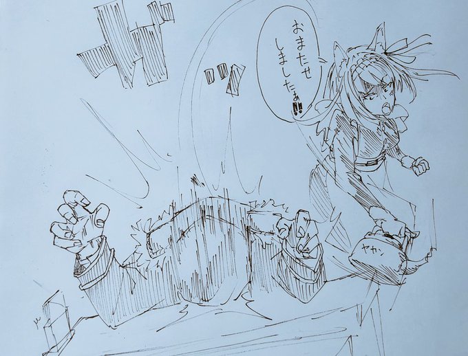 #アークナイツ 
#Arknights
#ArknightsFanArt 
考えるより先に手が出てしまったケルシーメイド 