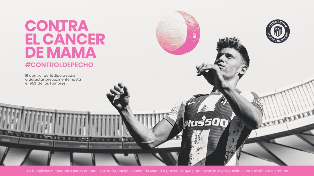 Atleti's tweet photo. En el #DíaMundialContraelCáncerdeMama mandamos todo nuestro apoyo a las mujeres que peleáis contra esta enfermedad.
Súmate a nuestra iniciativa #ControlDePecho para ayudar a la Asociación @ContraCancerEs para su investigación y diagnóstico precoz.
ℹ https://t.co/zus1V9FOWn https://t.co/wH88HnQDH6