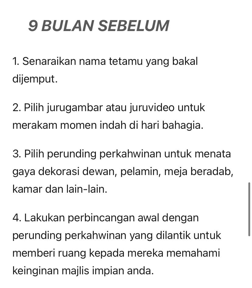twtkahwin_my's tweet photo. PERSEDIAAN LENGKAP 12 BULAN SEBELUM KAHWIN (VERSI 2022)

A thread https://t.co/fEiBjnXX35