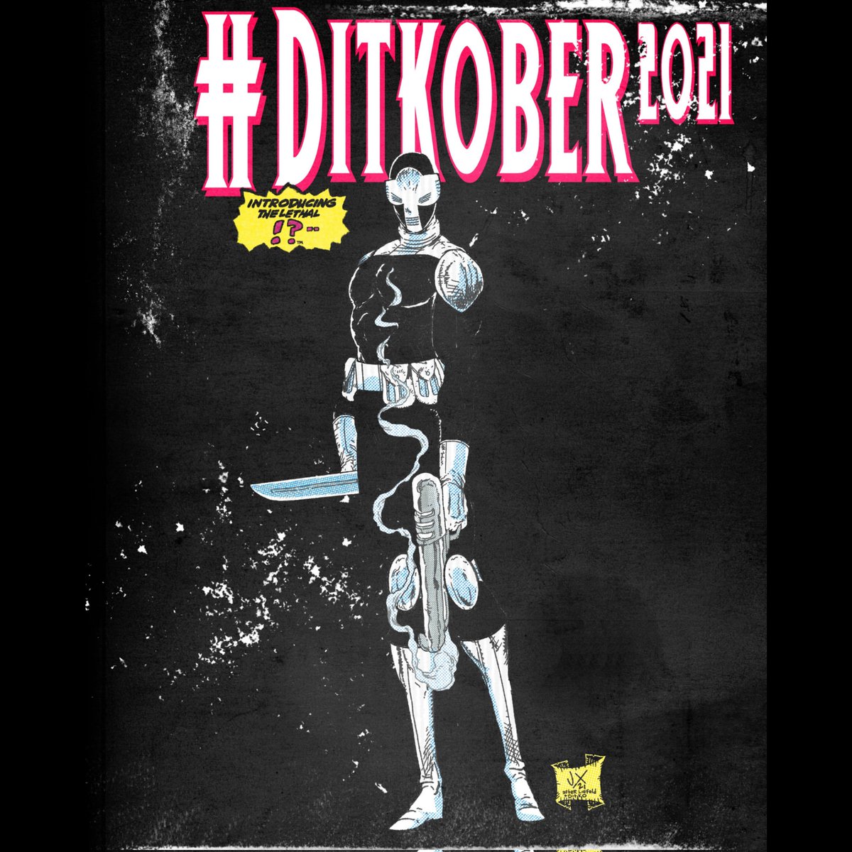 JeauxJ's tweet photo. #DitkoBer Day 19: #!? #SteveDitko #Ditko #DitkoBer2021 #JeauxJanovsky #JeauxJ #JeauxJanovskyArt #DeadPool #DeadPoolHomage #MashUp #NewMutants #NewMutants98 #FirstAppearance #RobLiefeld #MarvelComics #VigilanteComics #VigilanteAction @JavierHernandez @robertliefeld https://t.co/5b0lvyWbYU