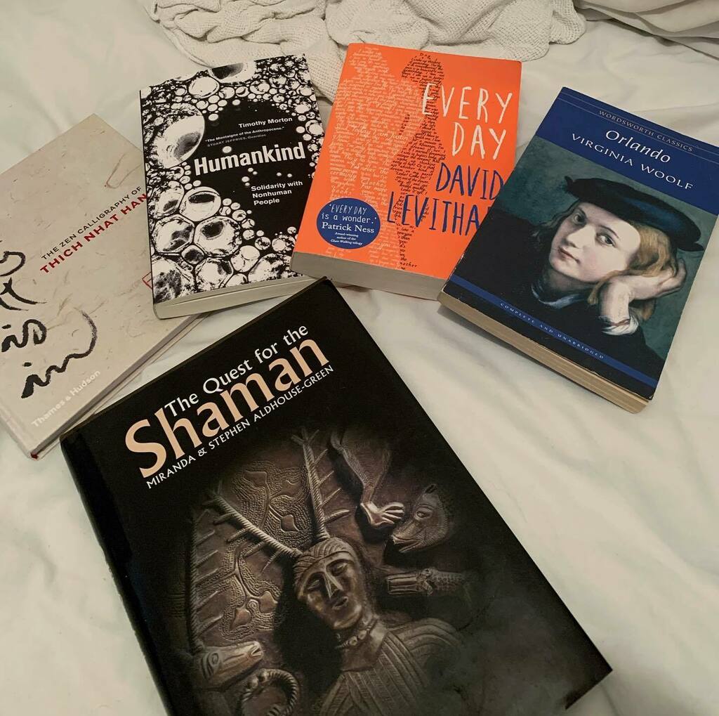 GhostsGavin's tweet photo. A couple of days by the sea in the rain is needed. Best take some reading.
#rain #sea #reading #virginiawoolf #timothymorton #thichnhathanh #davidlevithan #shaman #ambiguous #breakfromreality https://t.co/TwPqnd71wO