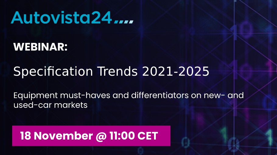 AutovistaFI's tweet photo. What are the equipment must-haves and differentiators in new- and used-car markets?

The latest @autovista24 #webinar will help you stay on top of specification trends and provide you with the insight and information you need. 

Register now: https://t.co/S66GVZFzOv https://t.co/DVAf0FmZ39