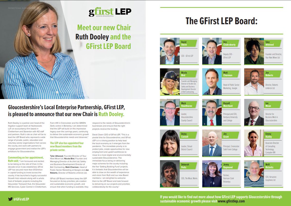 BizInnovateMag's tweet photo. Meet @GFirstLEP's new chair, Ruth Dooley, and the GFirst board on page 32 of Business &amp; Innovation Magazine - Issue 22 - Out Now!

Check out the issue online here:
https://t.co/VEuMCJKzyp https://t.co/JjfSz999Nt