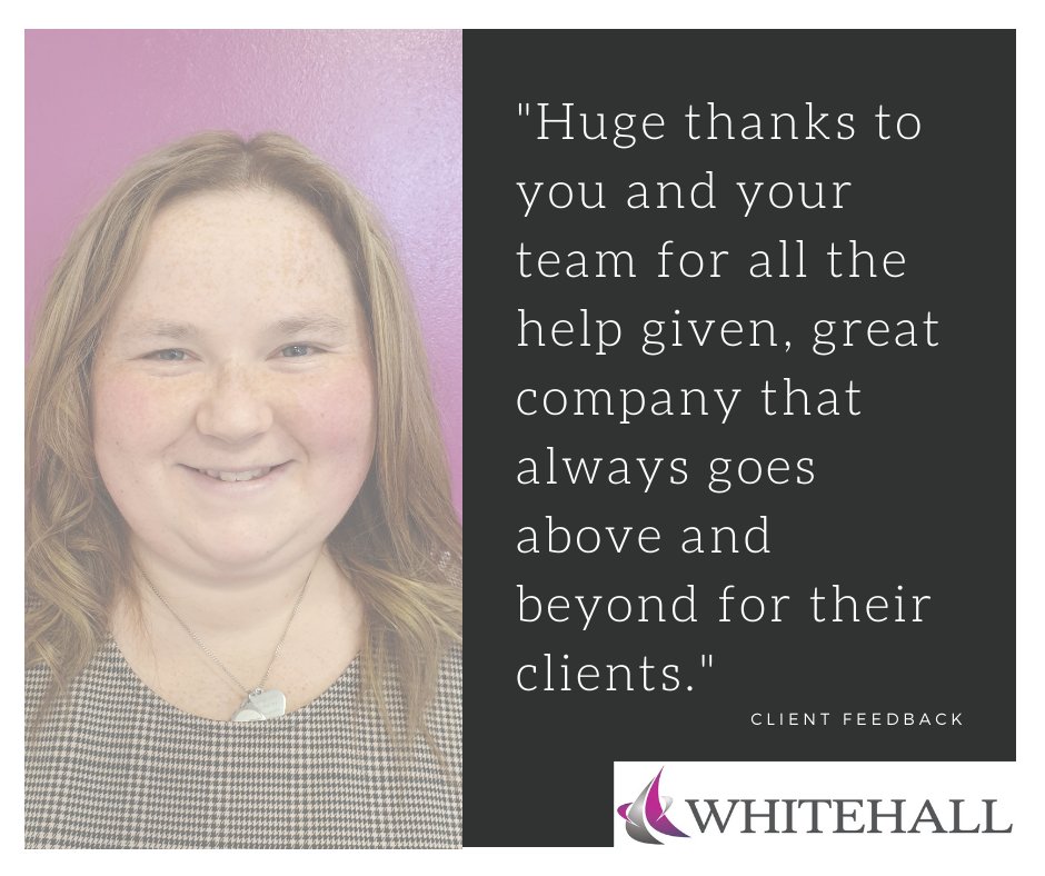 Super feedback for the Whitehall Team which demonstrates our emphasis on customer service.
#SSAS #WhitehallGroup #testimonialtuesday #employeerecognition