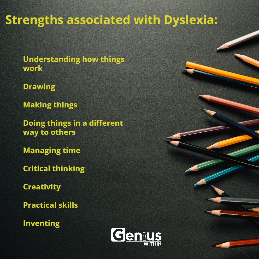 What are the key strengths associated with #Dyslexia? There are so many we had to make 3 images so keep your eyes peeled!

#DyslexicStrengths #PositiveAssesments