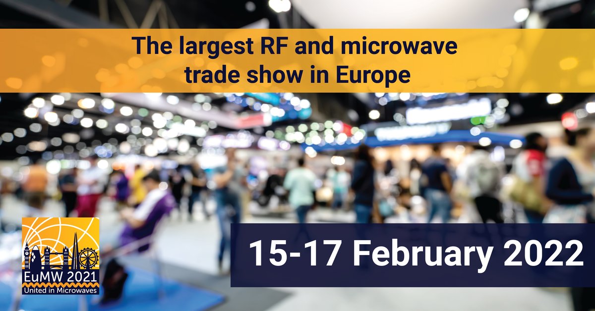 Join us at the European Microwave Week Exhibition (15 – 17 February 2022) fully in-person event by booking your stand today!
View our floor plan 👉 eumw2021.com/docs/2021_floo…  To register to exhibit call  Richard Vaughan on +44 (0) 207 596 8742 for more information.
#EuMA #eumweek