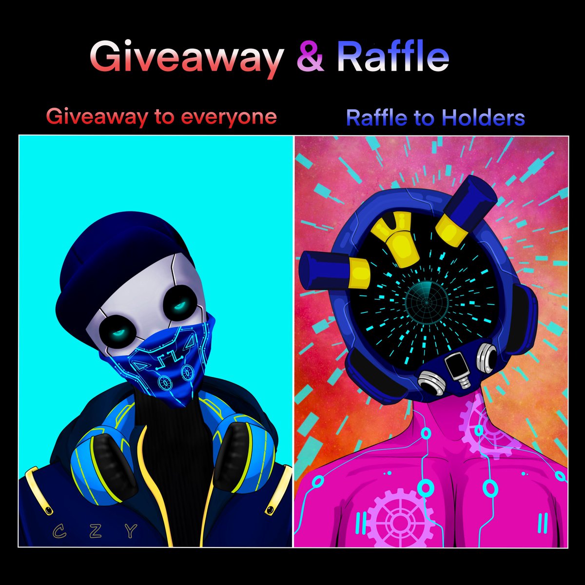 czyofart's tweet photo. 🚨🚨 Czyber’s GIVEAWAY 🚨🚨

To enter:
❗️1. Follow Me
❗️2. Tag 2 Friend
❗️3. Retweet + Like
❗️4. Join Discord > https://t.co/2NRZfVWX6L
❗️5. Reac 🎉 In Giveaway Channal

⏰ GIVEaway will be end in :
22 OCT. 14.35 BKK Time (GMT+7)

#NFTGiveaway 

And Raffle event read more 👇 https://t.co/UkIDfzqpw9