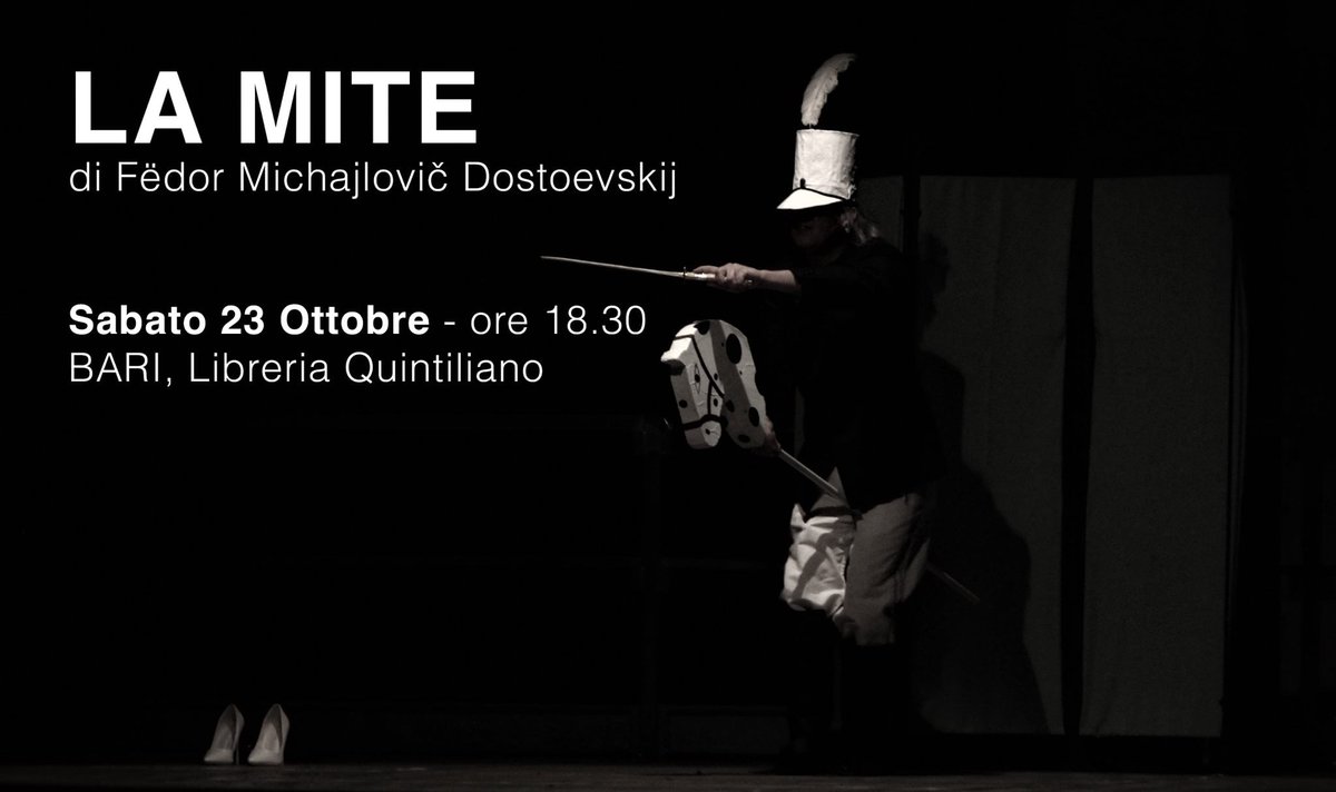 LibraiaLa's tweet photo. LA MITE #teatrodellebambole sabato 23/10 @LibraiaLa 
#andreacramarossa #federicogobbi https://t.co/oXkyAnIbpc