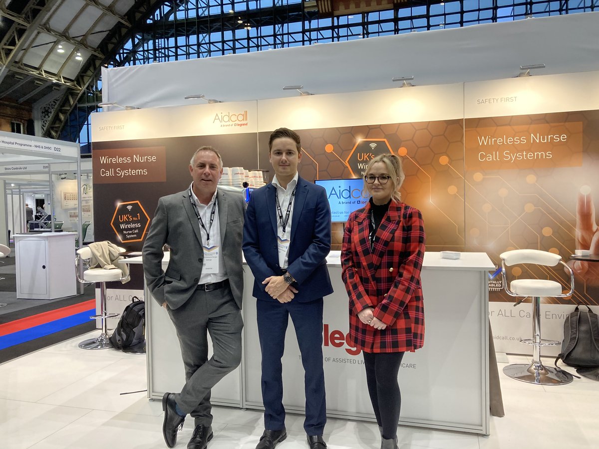legrandalh's tweet photo. @HCEstates Healthcare Estates 2021 is officially open. If you’re near #ManchesterCentral come and say hello and dry off from the #ManchesterRain and catch up with our team over a coffee and see what’s new with #Aidcall #NurseCall https://t.co/ZHFsK94MeM