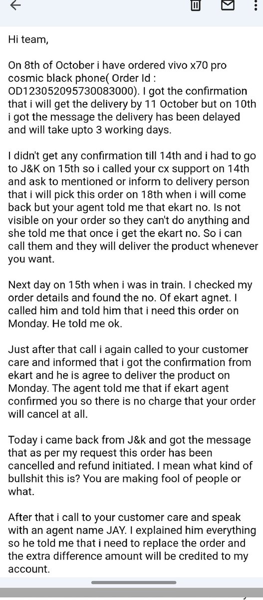 deepakd1997's tweet photo. @Flipkart @flipkartsupport @_Kalyan_K @_sachinbansal you guys are making fool of people. If you can't serve to people what you commit so don't do fraud. It's a shame that your cx  supervisors are disconnecting call in between. @jagograhakjago plz look at the image i am attaching. https://t.co/uW0BIrAmxK