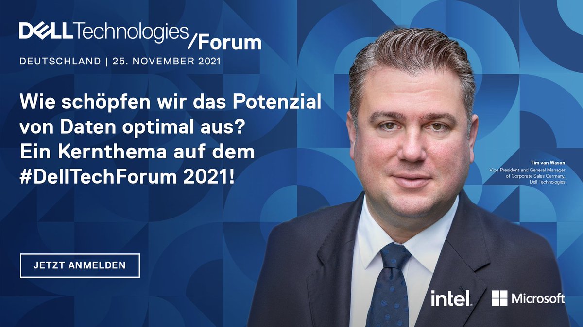 Save the Date: Verpassen Sie nicht das #DellTechForum Deutschland am 25. November! Hier geht es zur kostenlosen Anmeldung: events.delltechnologies.com/forum-de?dgc=s…
#iwork4dell #DellTechForum