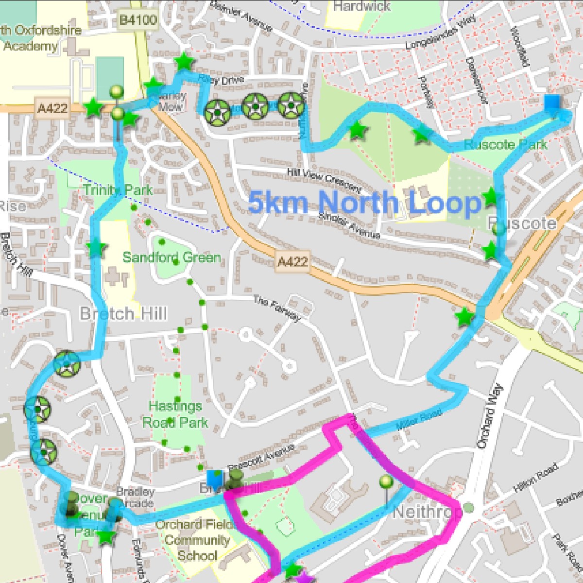 Cherwellcouncil's tweet photo. We are busy in the Ruscote area of Banbury this week, installing markers along the first of our new health routes. 

This one will guide people around a five kilometre circular walk that wends its way through Ruscote, Bretch Hill and Neithrop. 

https://t.co/aDTzl2qGGD https://t.co/82HO8ebyu0