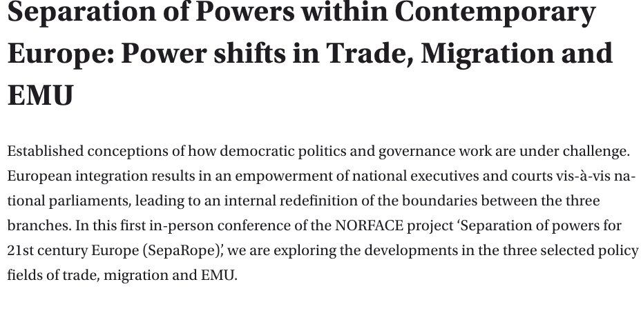 Lilian_TS's tweet image. Join the discussions in the @NORFACE_network @ACELG_UvA 'Separation of Powers' conference on 28-29 Oct! acelg.uva.nl/content/events… Great panel on migration on the 28th w/@p_gandrade @milkasormunen, Florin Coman-Kund &amp;amp; yours truly. @OdysseusNetwork @lawinmaastricht @AnnaWallerman