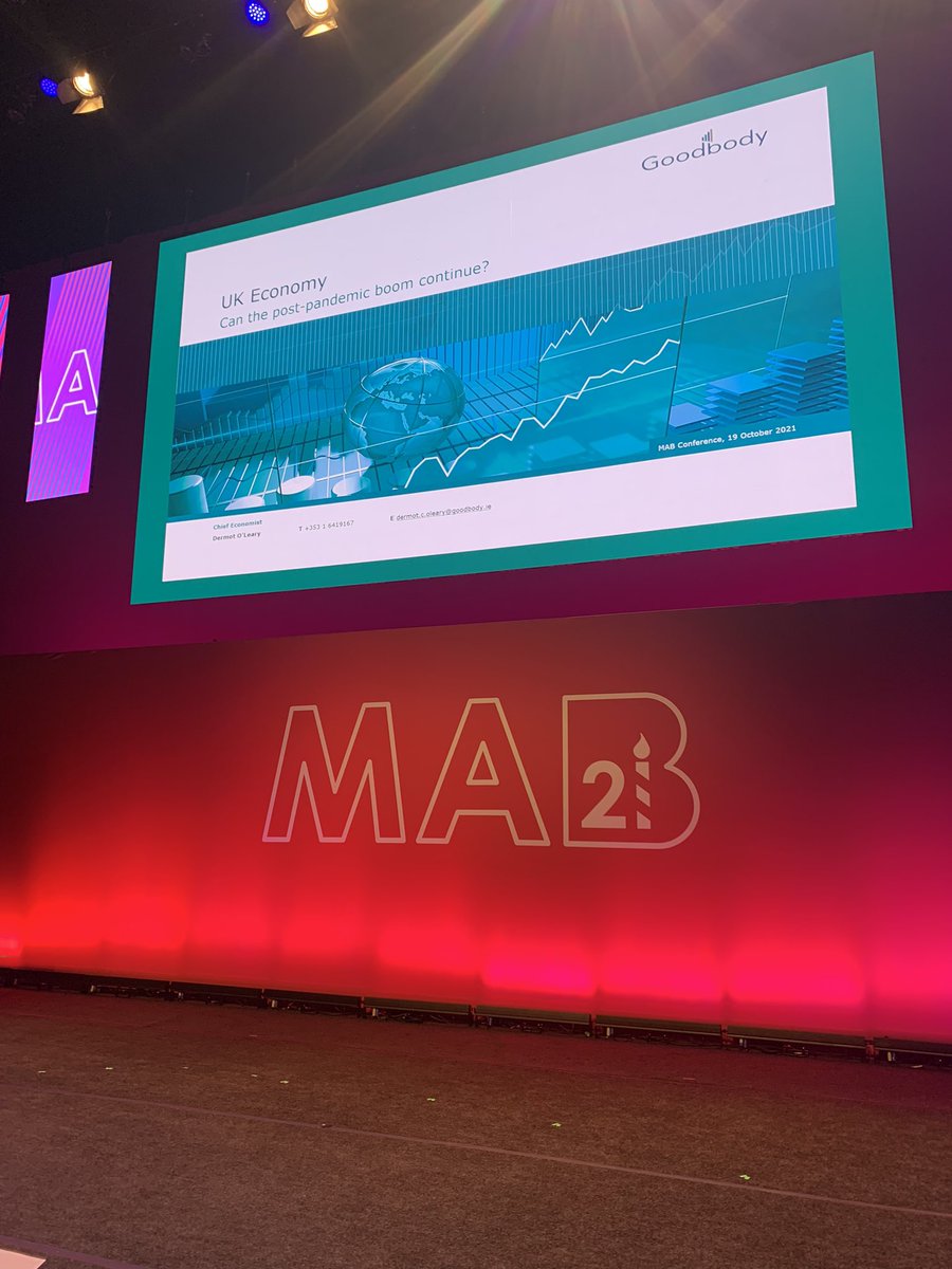 First live presentation in 19 months. Might as well make it a big one in front of 1400 people at the #MAB21 conference at the <a href="/ICC_Birmingham/">The ICC Birmingham</a> for <a href="/MABCentral/">Mortgage Advice Bureau</a> on the UK economy