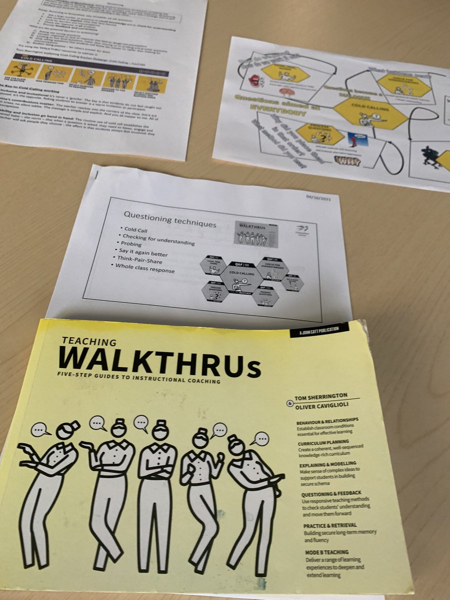 SarahElliottTS's tweet photo. Out focus for this term is using effective Questioning techniques. Using the brilliant Walkthru strategies by @teacherhead and @olicav to guide our practice. @TwickSch @Assal_HT https://t.co/Kmdndu3YM7