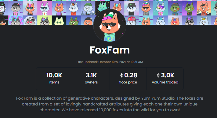str_ctly's tweet photo. @foxfamnft has been top of the charts, literally since launch. Incredibly daily volume, huge bullish response and has maintained high value way above mint price through a very dry bear market.

And still no @opensea verification. Please #opensea team, get on this. #FOXFAM #NFT https://t.co/FcaKZczFsZ