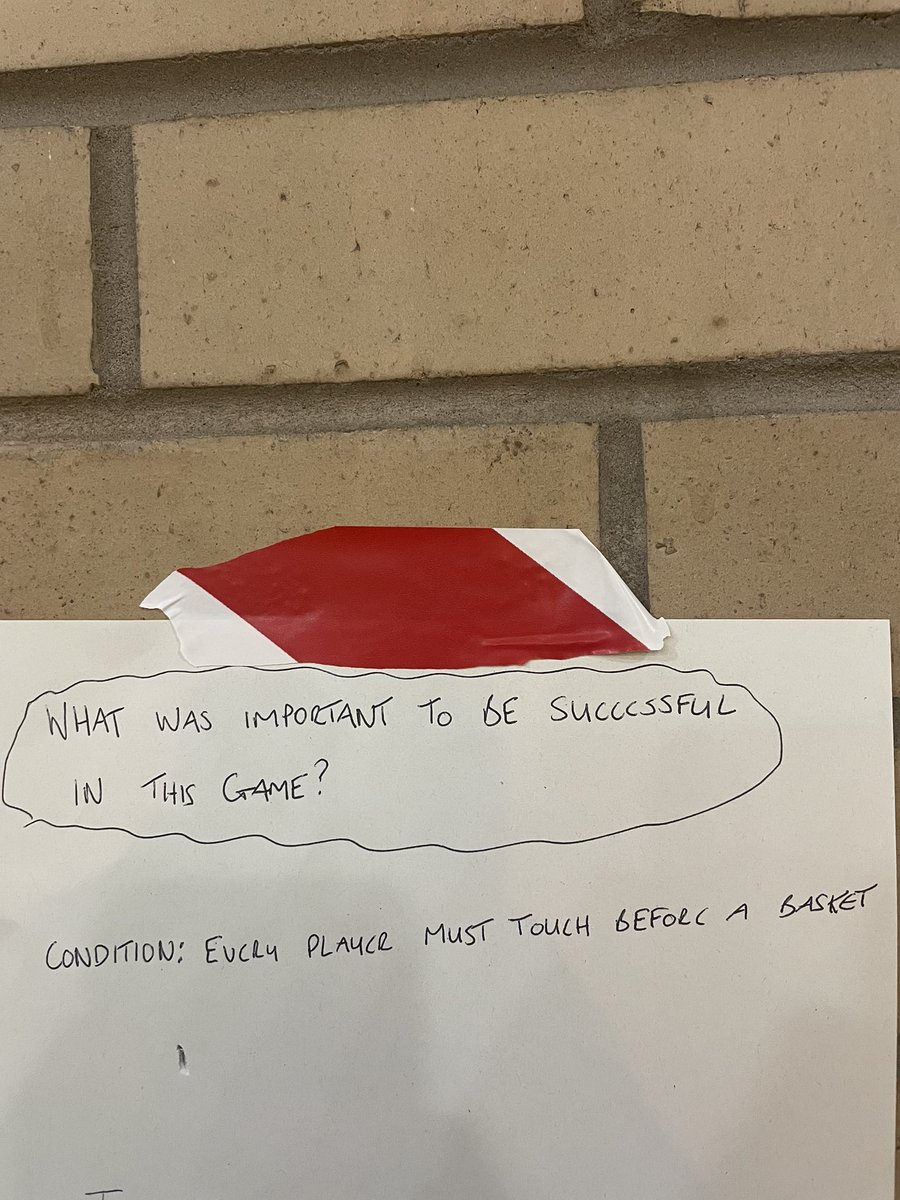 S3 Pupils using conditioned games to guide discussion on how social factors impact performance on Basketball 🏀