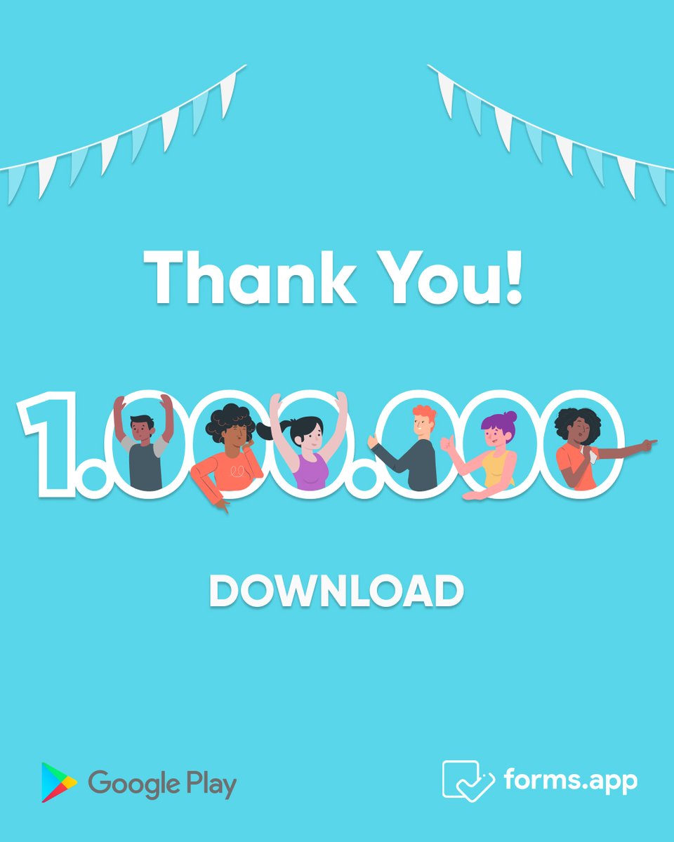 formsapp's tweet image. We are proud to announce that forms.app has been downloaded by over 1 million valuable users on the Google Play Store.🎉 We will continue to improve and remain as the best online forms platform. We appreciate your support.💙
#formsapp #googleplay #formbuilder