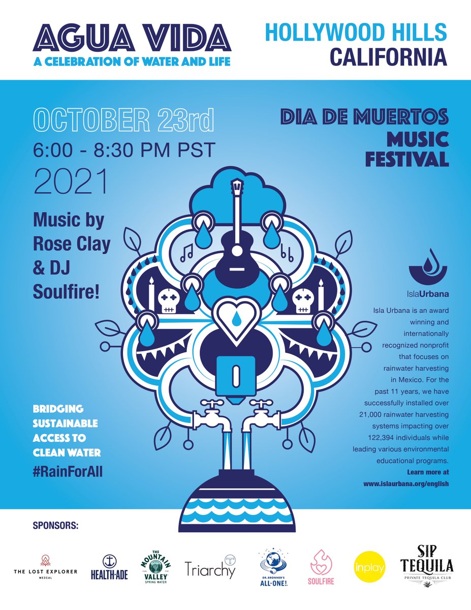 IslaUrbana's tweet photo. This week we organize Agua Vida, a series of events that celebrate the crucial link between water ๐ง and life ๐ There will be 3 different opportunities to get involved ๐บ๐ธ๐ฒ๐ฝ our in person in Los Angeles, in Dallas and our Online event ๐ป Join the event that suits you!
#RainForAll https://t.co/7liA3qKyOy