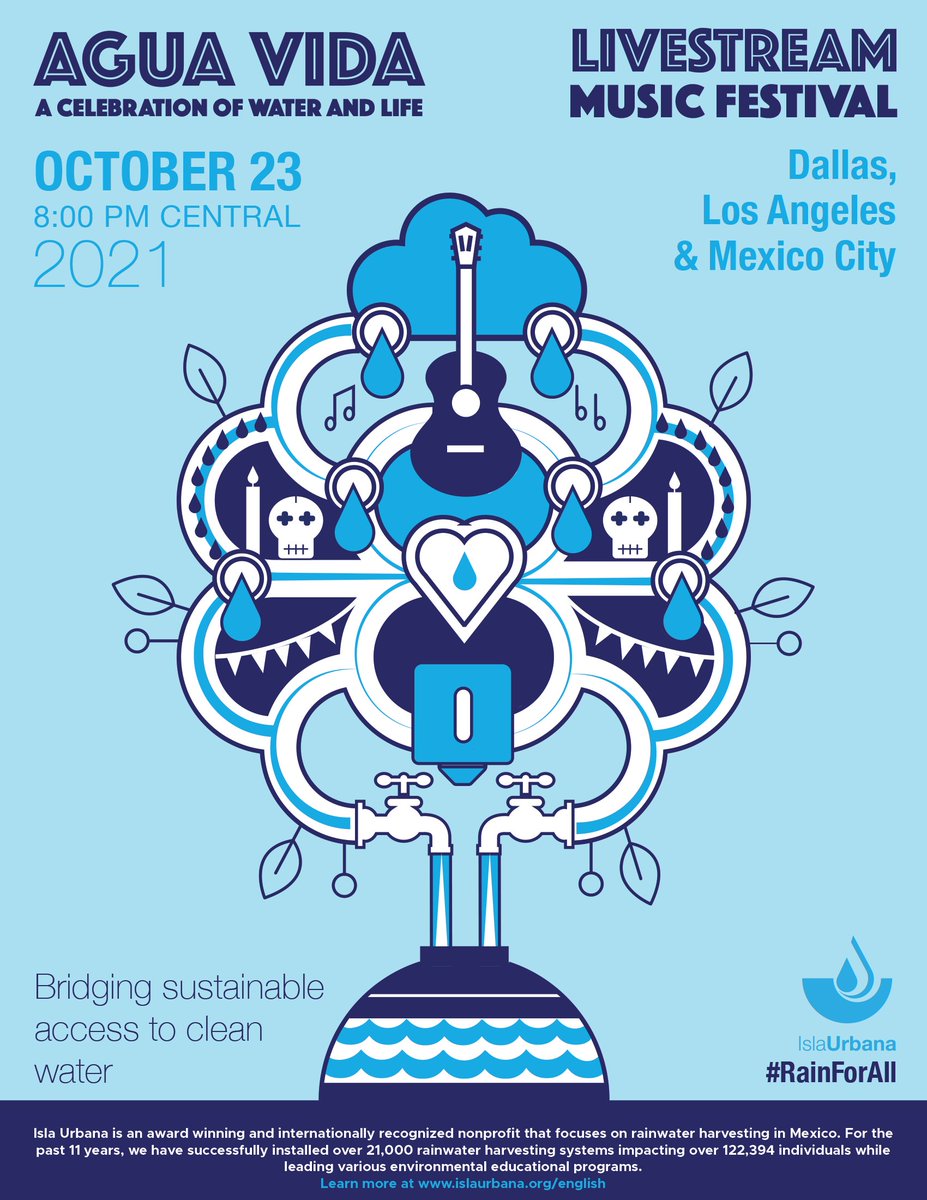 IslaUrbana's tweet photo. This week we organize Agua Vida, a series of events that celebrate the crucial link between water ๐ง and life ๐ There will be 3 different opportunities to get involved ๐บ๐ธ๐ฒ๐ฝ our in person in Los Angeles, in Dallas and our Online event ๐ป Join the event that suits you!
#RainForAll https://t.co/7liA3qKyOy